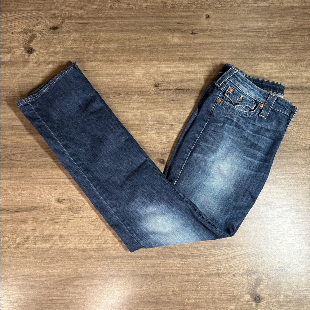 True Religon Brand Jeans Slim Fit Pocket Flaps Denim Jeans (32)